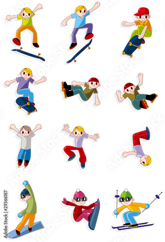 cartoon Extreme sport icon