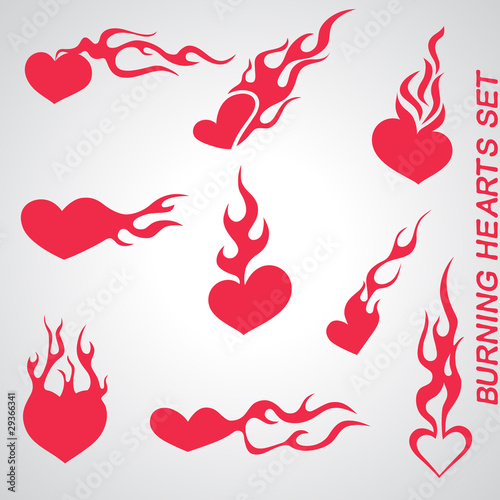 burning hearts set