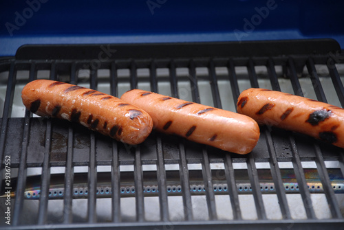 Tailgate grilling hot dog or franks time.