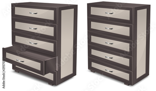 Canvastavla Wooden commode