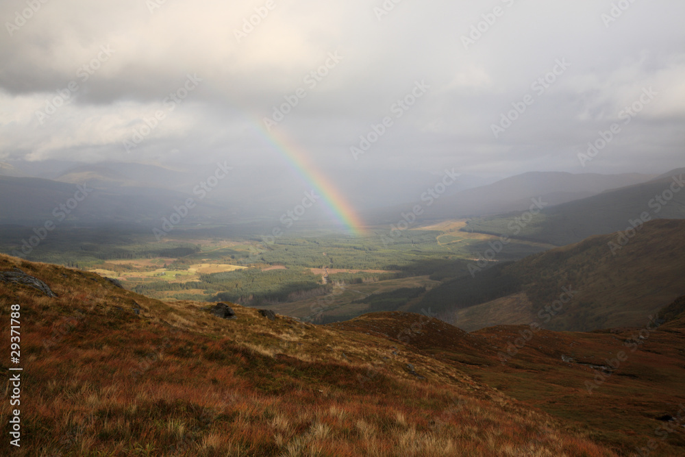 Rainbow over the Scottish Glens