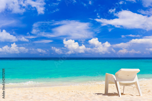 Chair on tropical beach