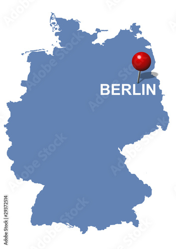Berlin auf Deutschlandkarte