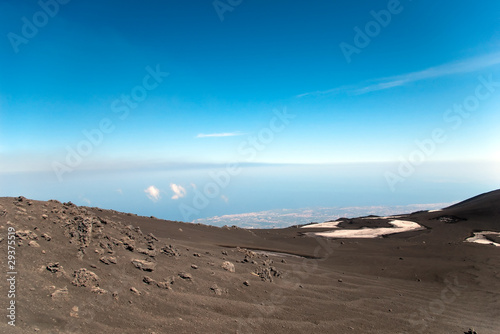 View from mount Etna - the biggest active volcano in Europe, Sic photo