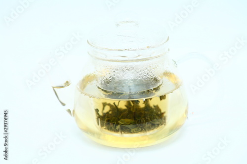Glass Teapot With Tea