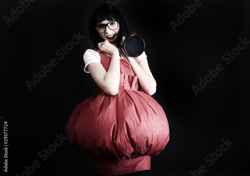 portrait of the young eccentric girl