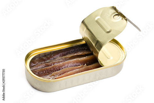 anchovies fillets in tin can