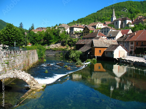 Cuadro en lienzo Lods Vallée de la Loue