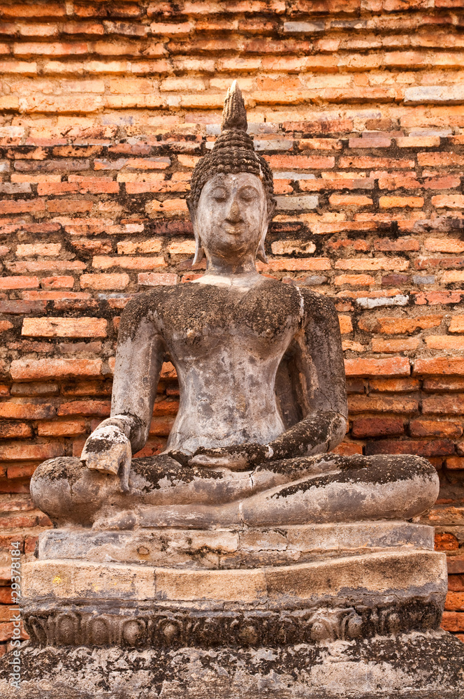 Buddha images in Sukhothai Historical Park, former capital city