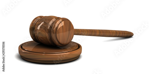 Gavel isolated on white background