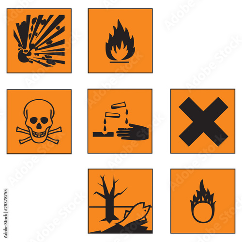 Gefahrensymbole Set