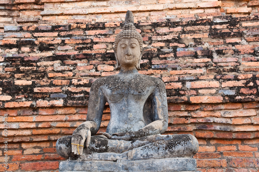 Buddha images in Sukhothai Historical Park, former capital city Buddha images in Sukhothai Historical Park, former capital city
