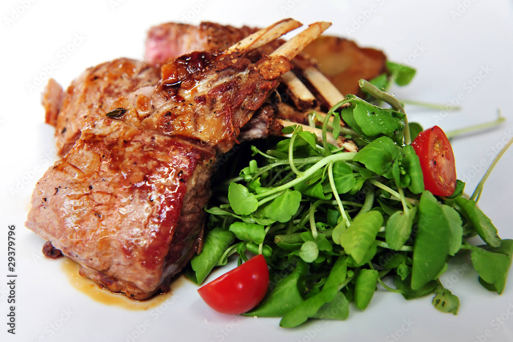 Lamb Chops with Salad Lamb Chops with Salad