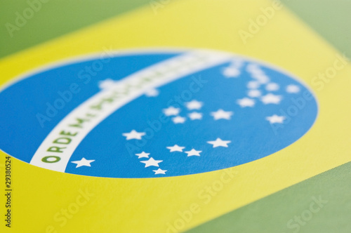 ブラジルの国旗のアップ