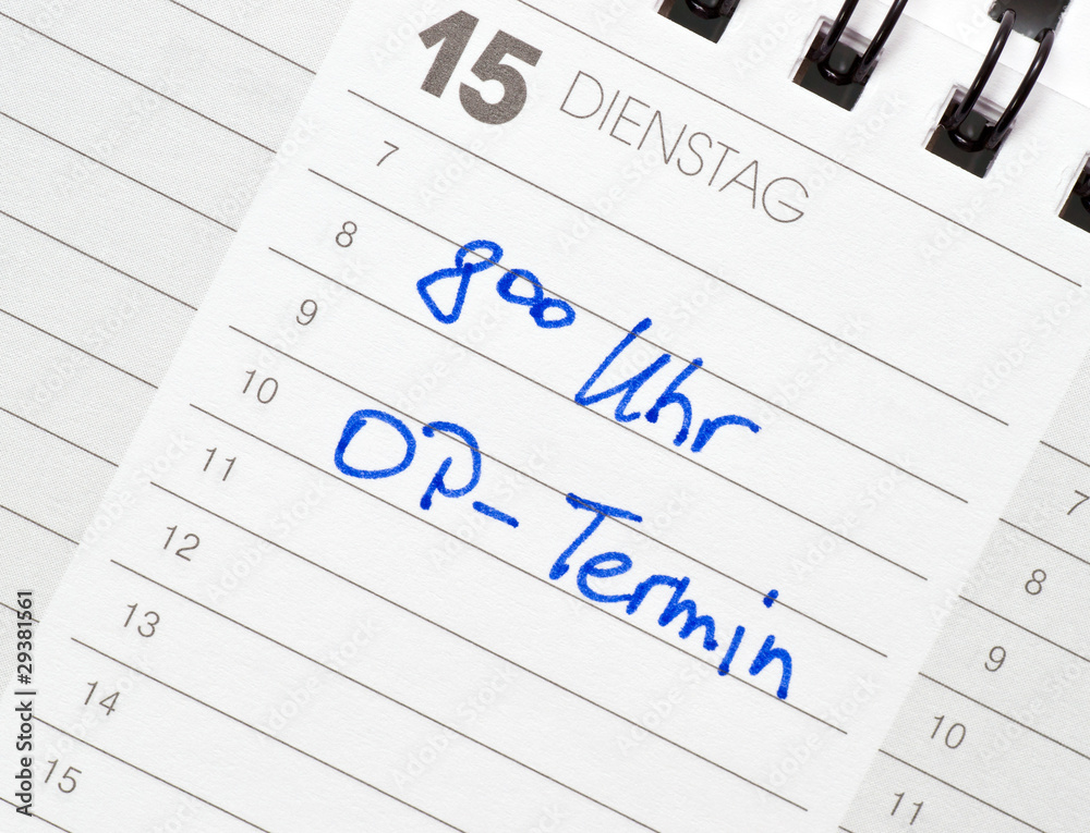 OP- Termin - Termin Kalender Operation Klinik OP- Termin - Termin Kalender Operation Klinik