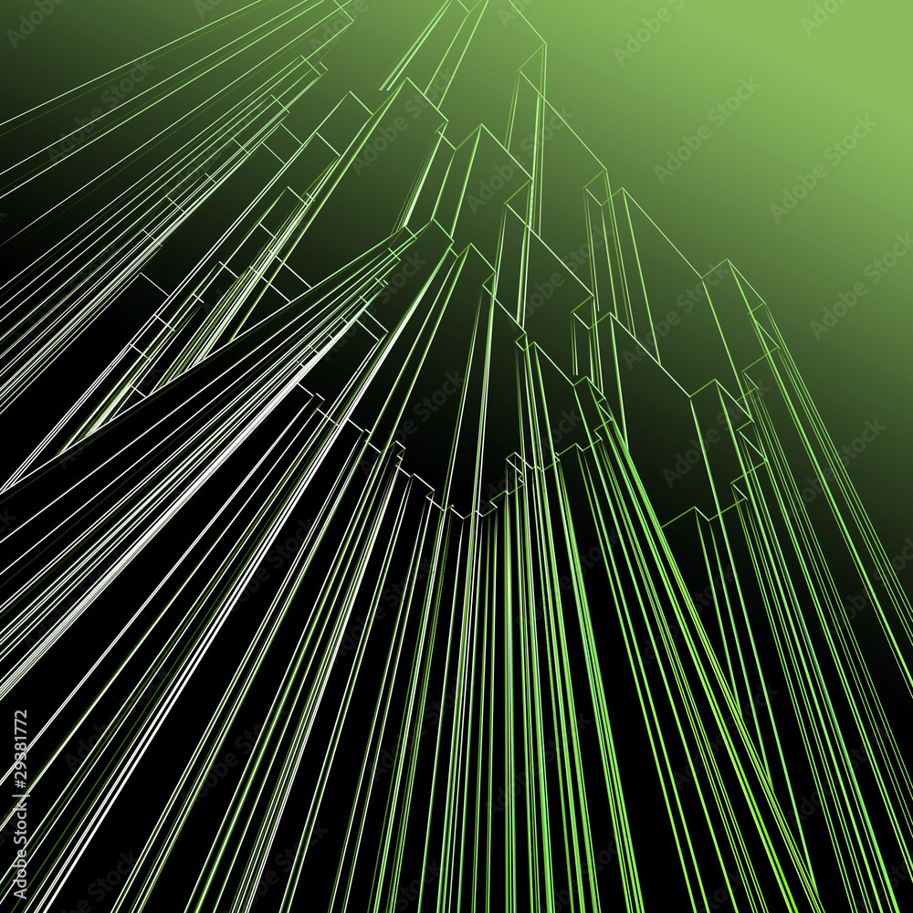 Obraz premium Abstract architectural 3D construction