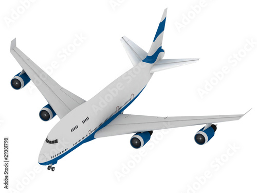 Airplane isolated on white background