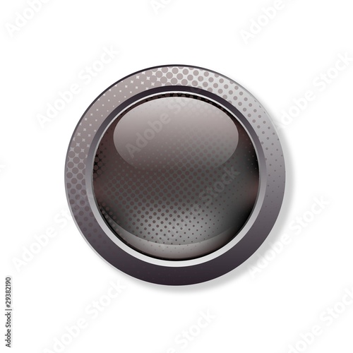 Black button with grunge effect