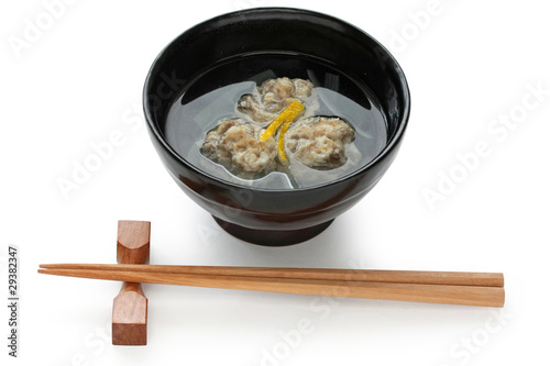 sardine fish ball soup , japanese food