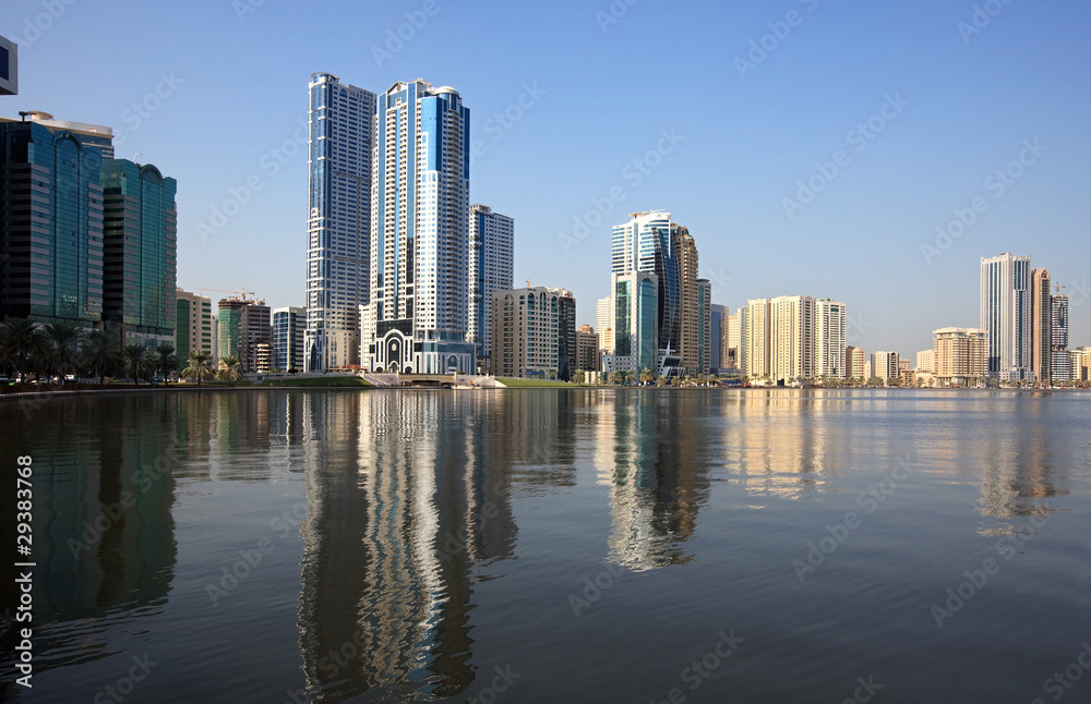 Skyscrapers in Sharjah.