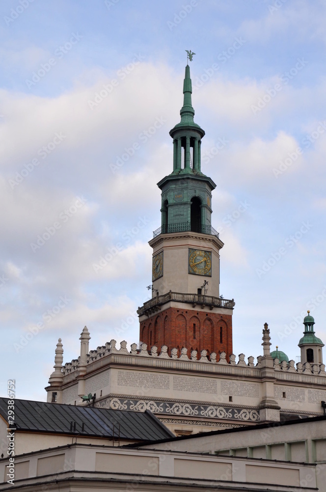 Town hall in old city. Poznan, Poland