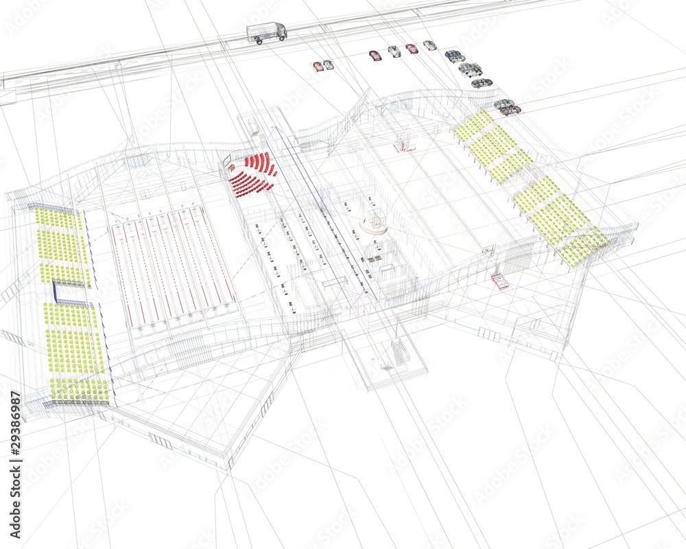 palasport progetto rendering 3d palasport progetto rendering 3d