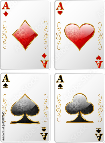 Vector vintage casino cards