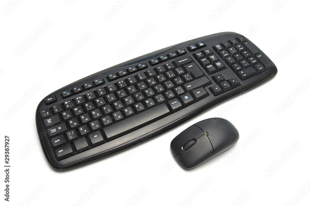 Computer keyboard and mouse isolated on white Computer keyboard and mouse isolated on white