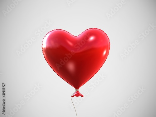 roter Herzluftballon