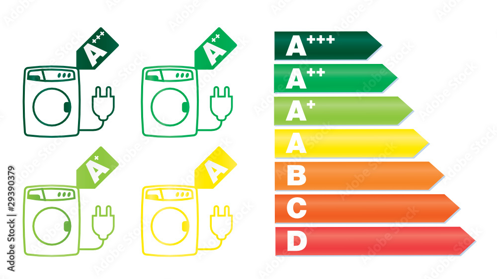 consommation electrique des lave linge Stock Vector Adobe Stock