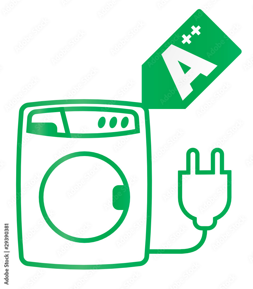 consommation electrique des lave linge Stock Vector Adobe Stock
