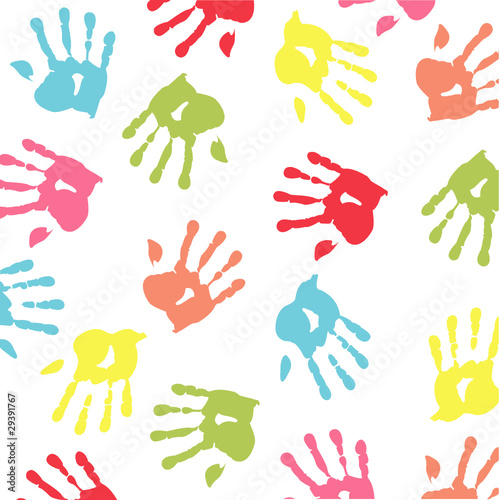 colorful handprint