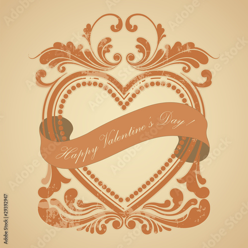 valentine's day grunge frame red