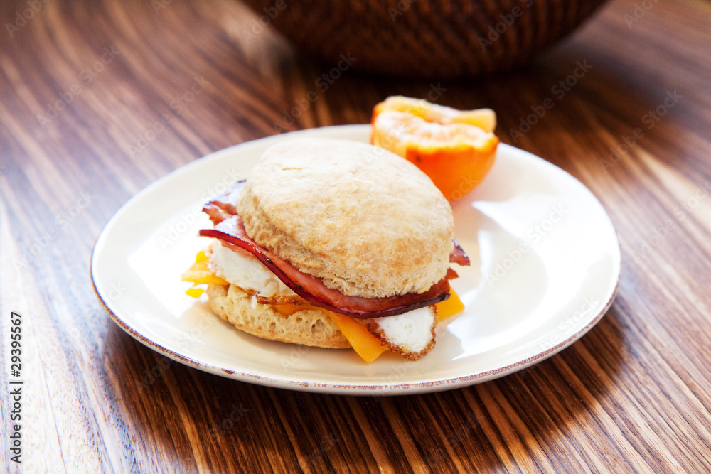 Ham, egg, and cheese biscuit Ham, egg, and cheese biscuit