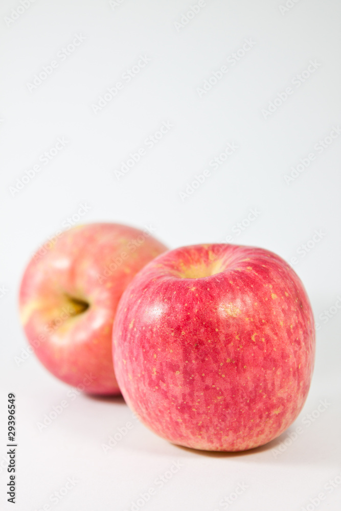 Fresh red apple isolated on white background