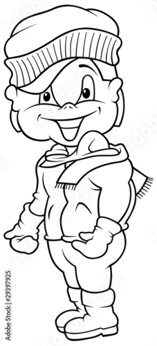 Boy and Winter Clothes - Bl...