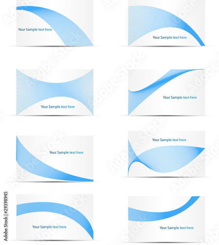 Business cards on white background