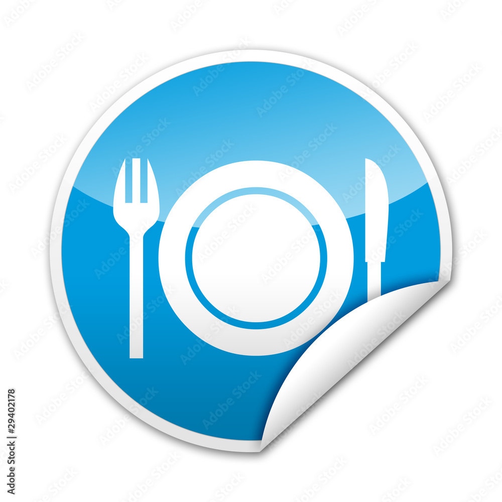 Pegatina restaurante con reborde