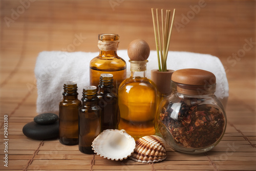 Spa Treatment Still Life with Seashells