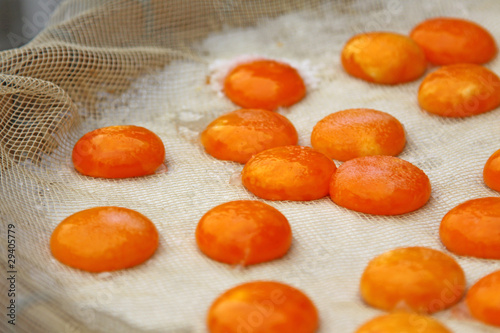 Tableau sur toile Salted egg yolks, traditional food in Chinese culture.
