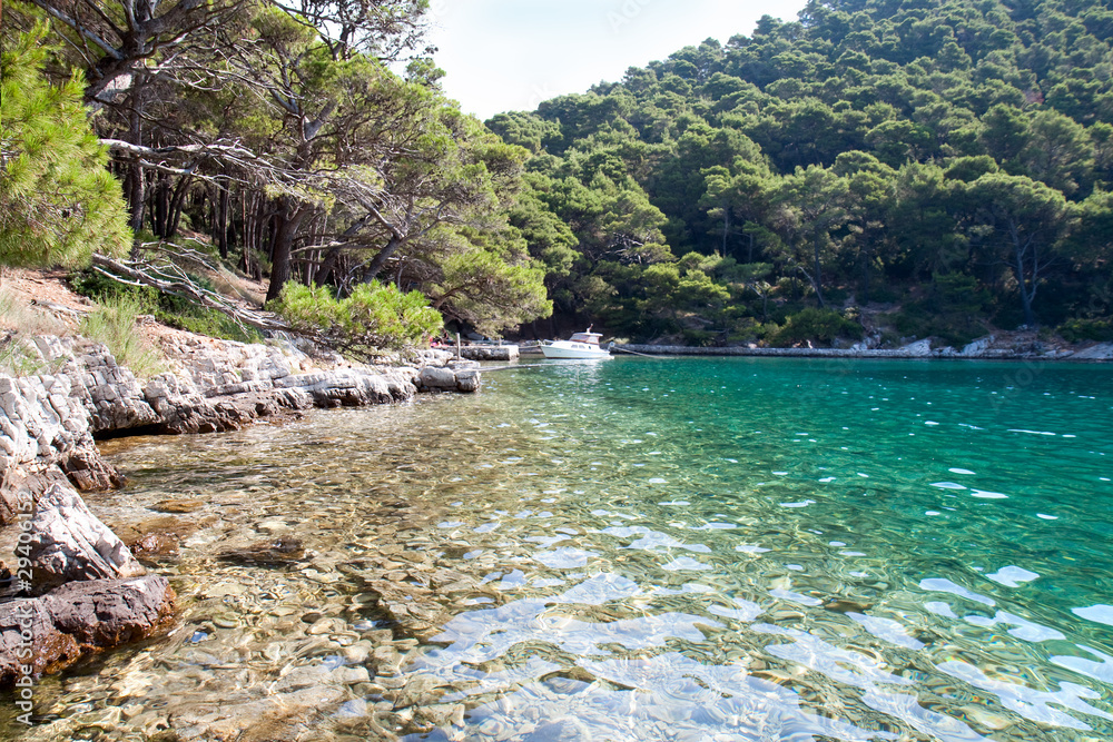 Fototapeta premium Small lake in national park on Mljet Island