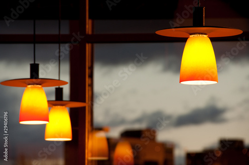 Warm Interior Suspended Lighting