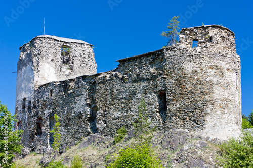 Bild auf Leinwand ruins of Liptovsky hradok, Slovakia