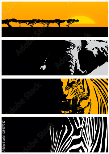 wild animal banner