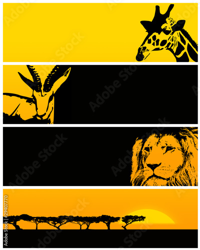 wild animal banner