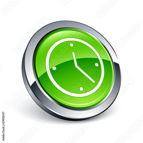 icône bouton internet horloge temps