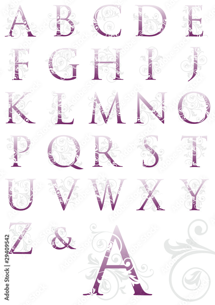 abecedario ornamental
