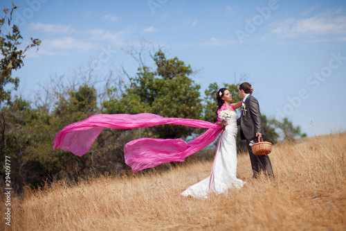 Canvas Print with flying shawl