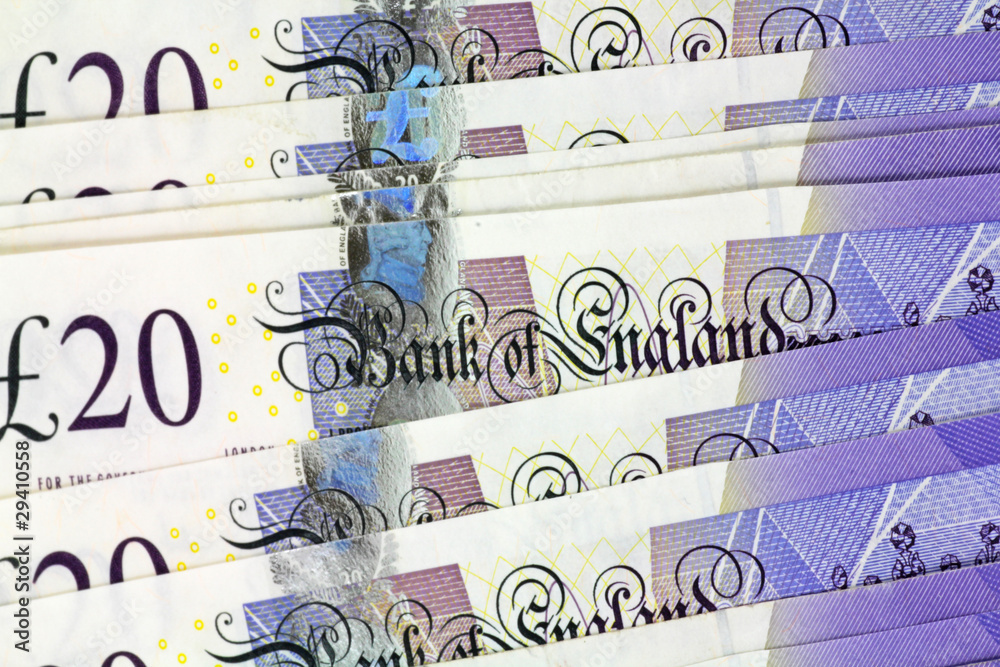 Fototapeta premium twenty pound notes