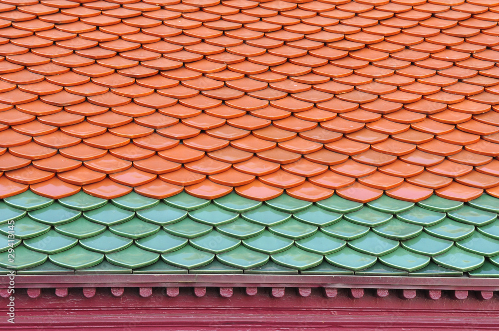 two color roof tiles pattern